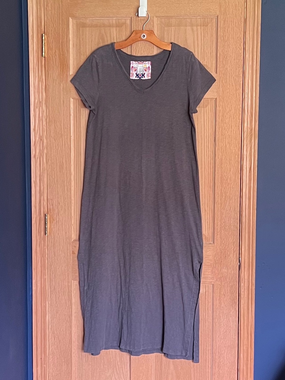 L C&C California Cotton Gray Maxi Dress